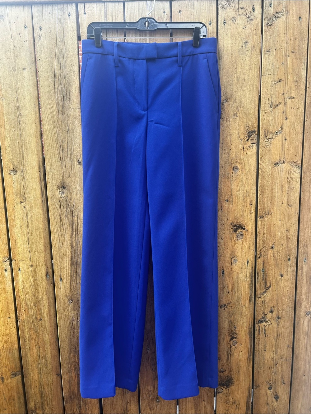 NEW Mango Cobalt Blue Slim Straight-Leg Trousers